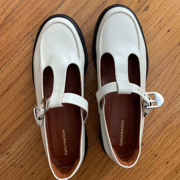 NWOT Reformation Abalonia Chunky Maryjane in White, size 6 - Picture 10 of 11